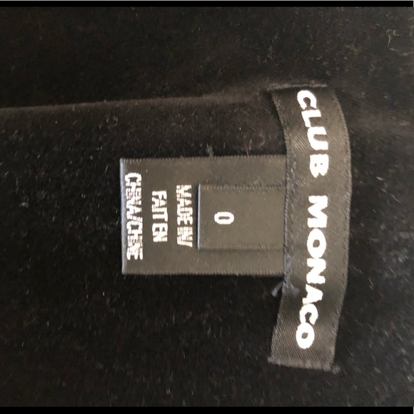 CLUB MONACO / black velvet pencil skirt - Picture 6 of 7